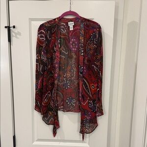 Chico's Multicolor Paisley Sheer Top